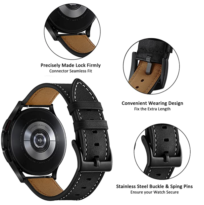 Buy Dark Brown Band for Samsung Watch 6 5 4 40mm 44mm 45mm Classic